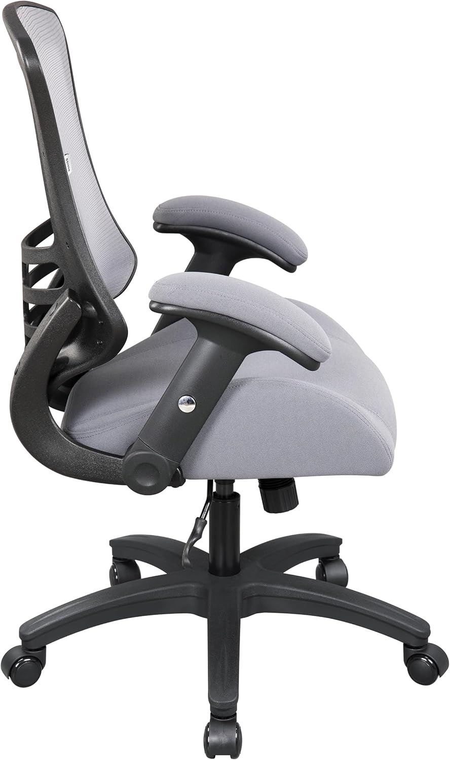 BOLISS Silla de oficina ergonómica de malla para escritorio, silla de computadora, altura ajustable y brazos abatidos, color negro (LB-2815, gris)