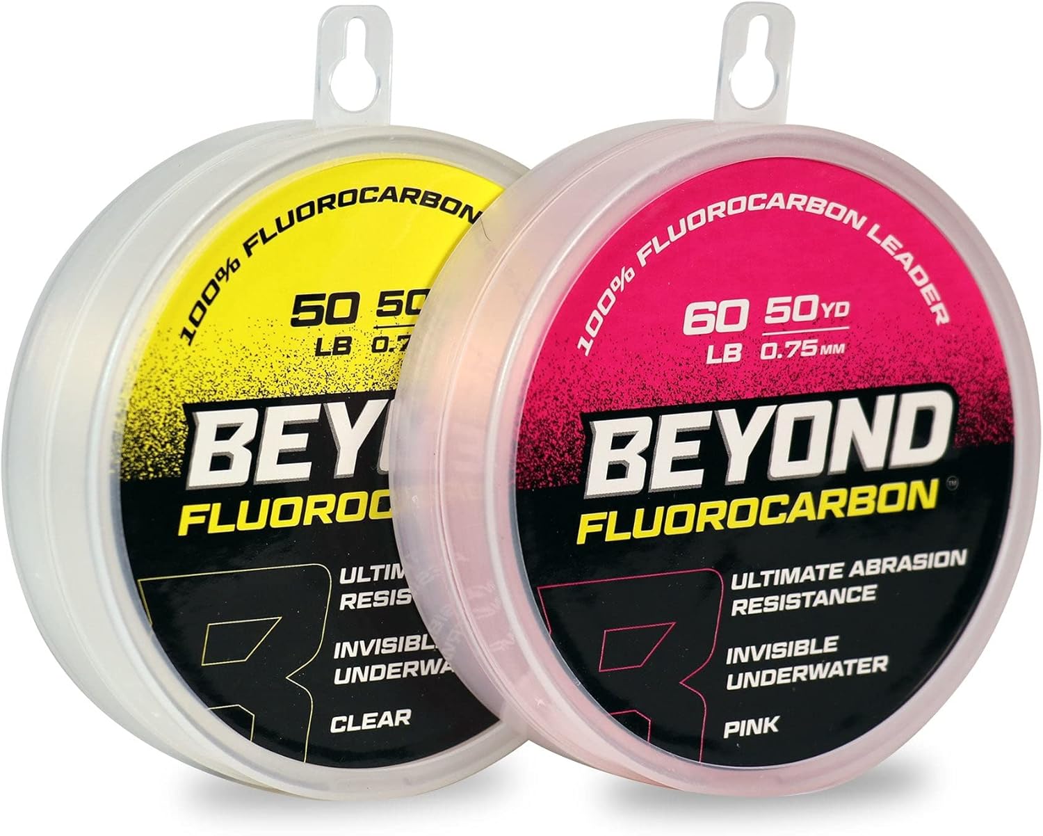 Beyond Fluorocarbono Leader Fishing Line – Material líder de fluorocarbono 100% puro, altamente resistente a la abrasión, invisible bajo el agua,