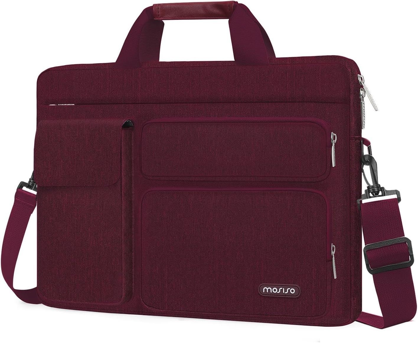 MOSISO Bolsa de hombro para laptop compatible con MacBook Air de 15 pulgadas M3 M2 2024 2023Pro 16 M3 M2 M1 2024-2019, cuaderno de 15-15.6 pulgadas