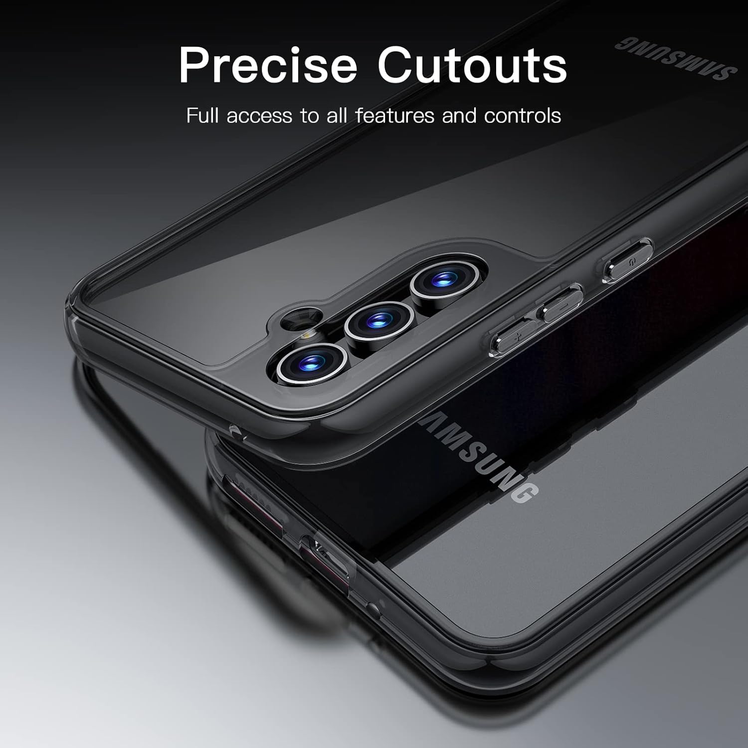 JETech Funda para Samsung Galaxy A54 5G de 6.4 pulgadas, no amarillenta a prueba de golpes, funda protectora para teléfono, parte trasera de