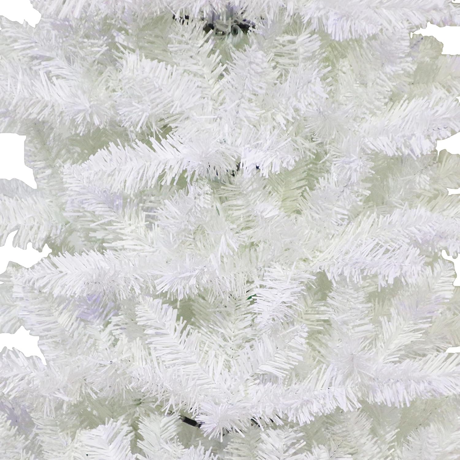 MTB – Árbol de Navidad artificial con bisagras de 5 pies con soporte de metal plegable, 350 puntas de plástico PVC reciclado, color blanco