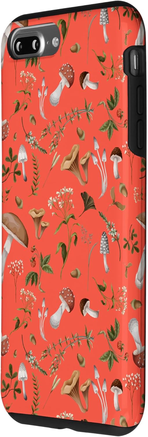 Funda para iPhone 7 Plus8 Plus con diseño de flores silvestres y flores de color naranja claro