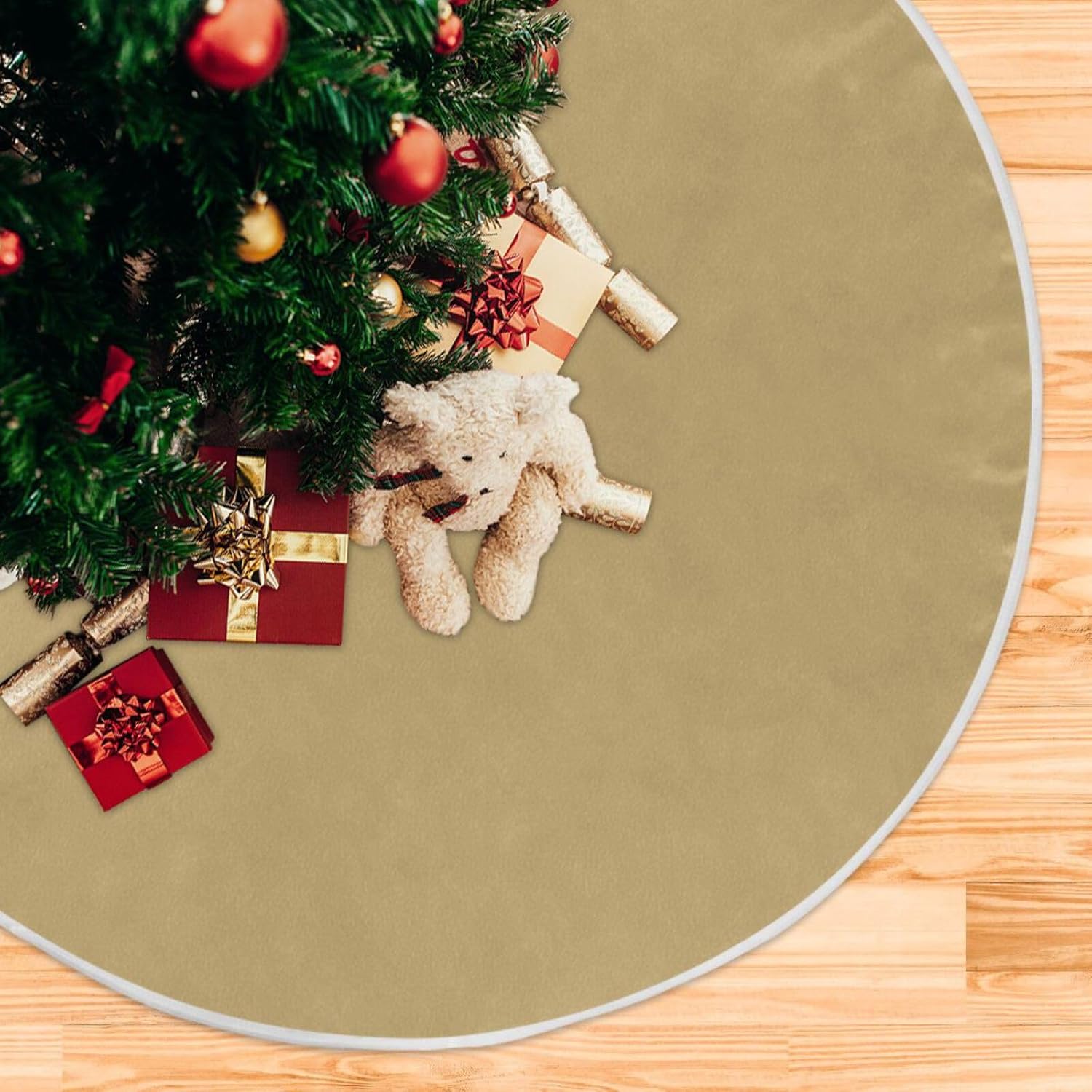 Falda de árbol de Navidad con diseño de lirio real, falda de árbol de Navidad, falda moderna para árbol de Navidad, decoración para árbol de Navidad