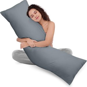 Utopia Bedding Almohada de cuerpo completo para adultos (gris, 20 x 54 pulgadas), almohada larga para dormir, relleno de almohada grande para dormir Utopia Bedding Almohada de cuerpo completo para adultos (gris, 20 x 54 pulgadas), almohada larga para dormir, relleno de almohada grande para dormir