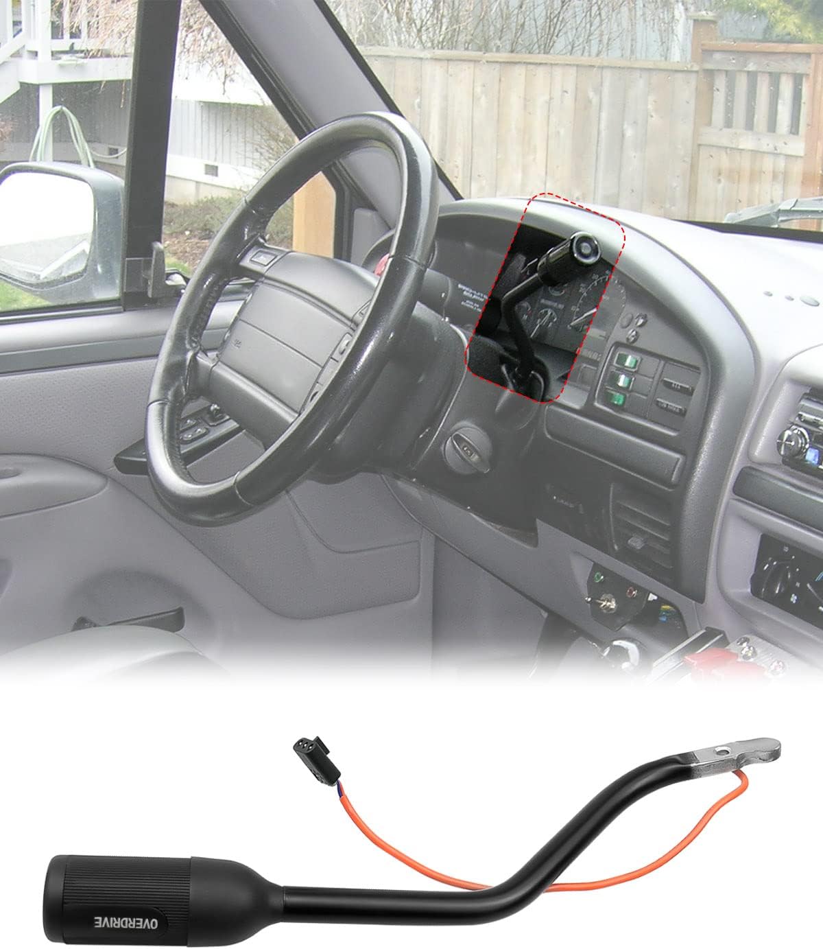Kit de palanca de cambios y interruptor de sobremarcha para Ford Bronco F-150 F-250 F-350 F53 F59 1992-1997 Reemplazo F4TZ-7210-B F4TZ7210B