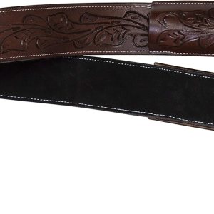 Correa de silla de montar de cuero de caballo occidental, correa de asiento inclinada marrón Correa de silla de montar de cuero de caballo occidental, correa de asiento inclinada marrón