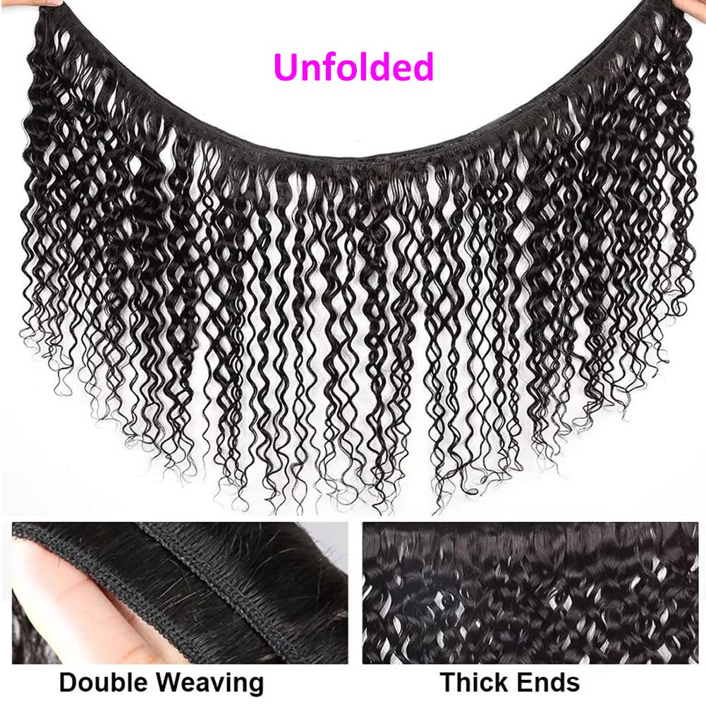 Manojos de cabello humano virgen brasileño Remy 100% sin procesar, 3 paquetes de extensiones de cabello humano para mujeres negras, color natural