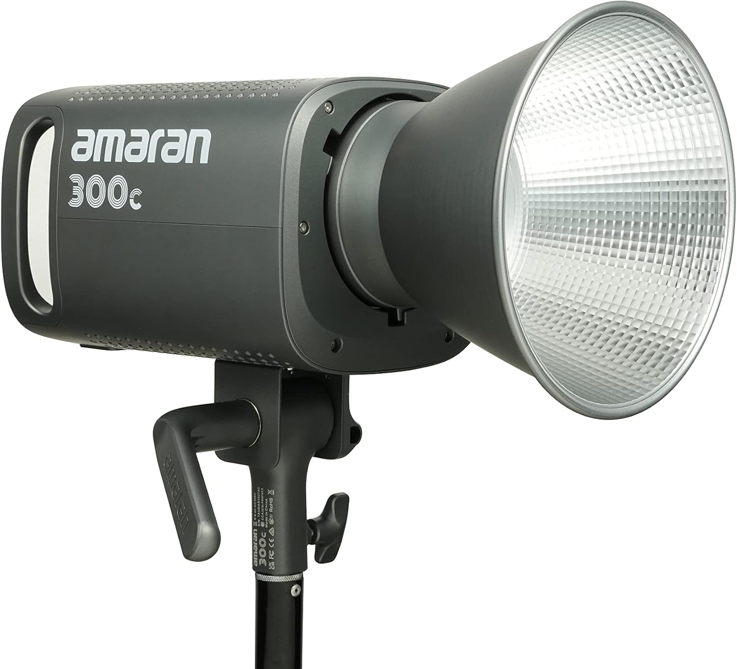 Aputure Amaran 300c RGB COB luz de vídeo Bowen Mount 2,500K a 7,500K CCT con ajuste GM 26,580 lux  3.3 ft con soporte de hiperreflector APP Control