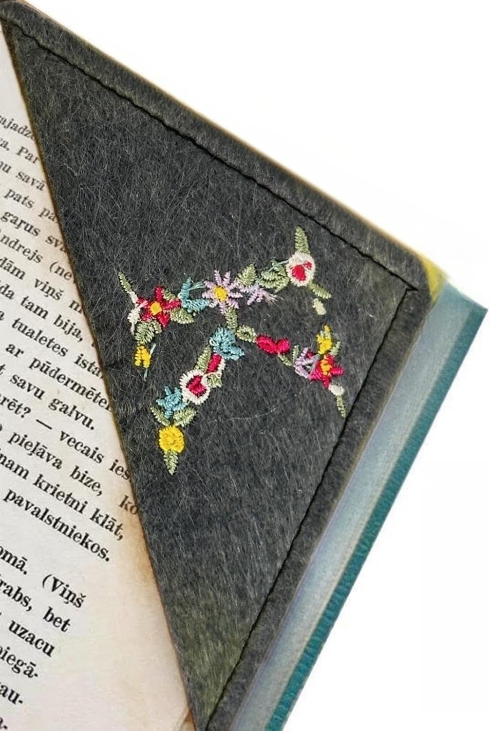 Marcapáginas de esquina bordado a mano personalizado con embalaje de sobre para libros para mujeres, marcador de libro único y lindo para amantes de