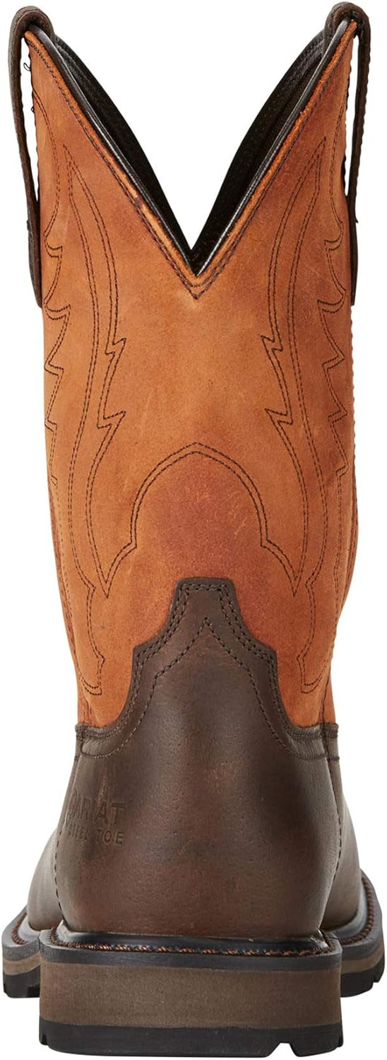 Ariat – Botas de trabajo de pionero para hombre, cuadradas, anchas, puntera de acero, para hombre