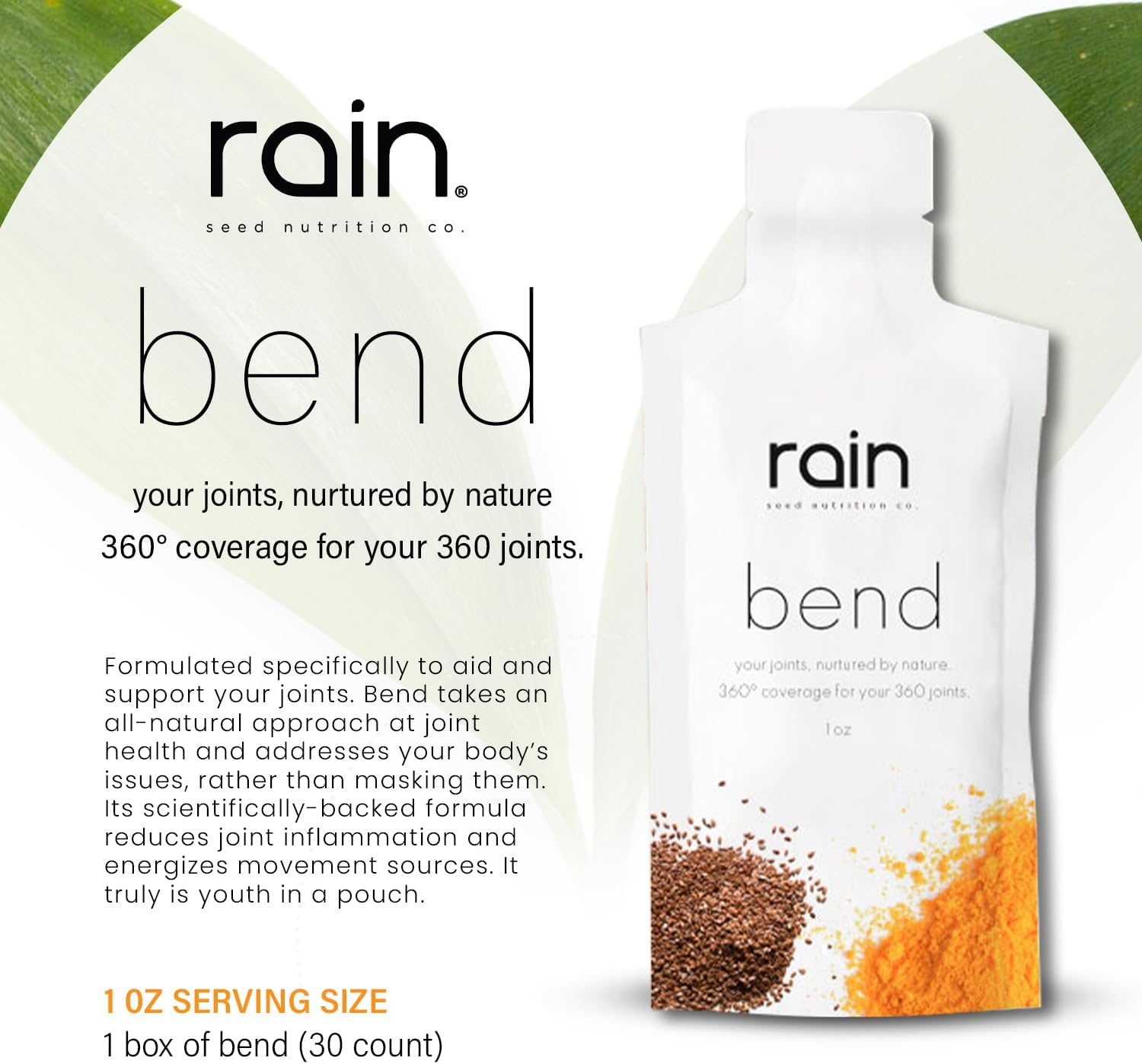 RAIN Bend Powerful Superfood – 1 Oz. (30 Packets)
