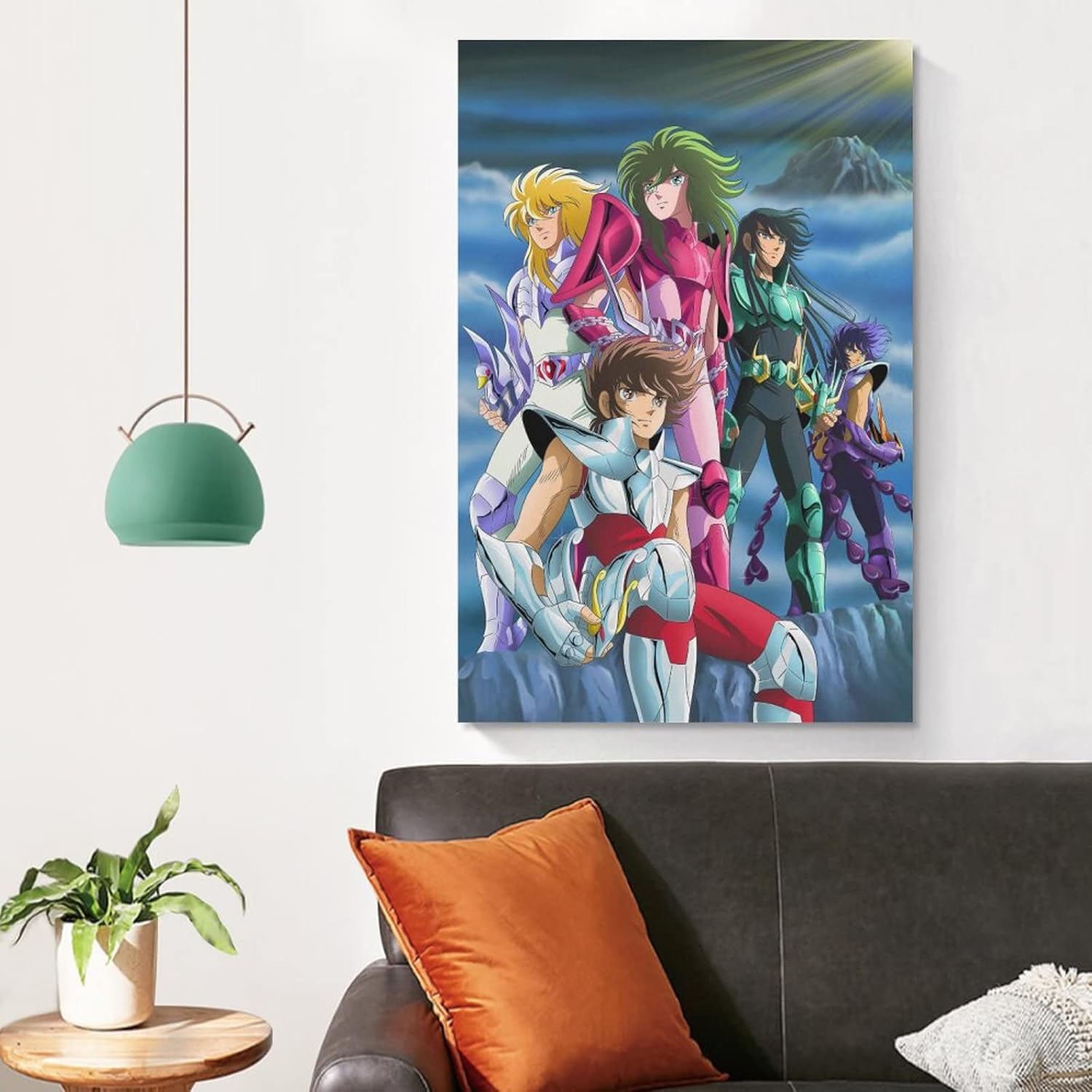 Pósteres de anime de Saint Seiya, los cinco santos de bronce principales Pegaso, póster genial para dormitorio de niños, impresiones artísticas en