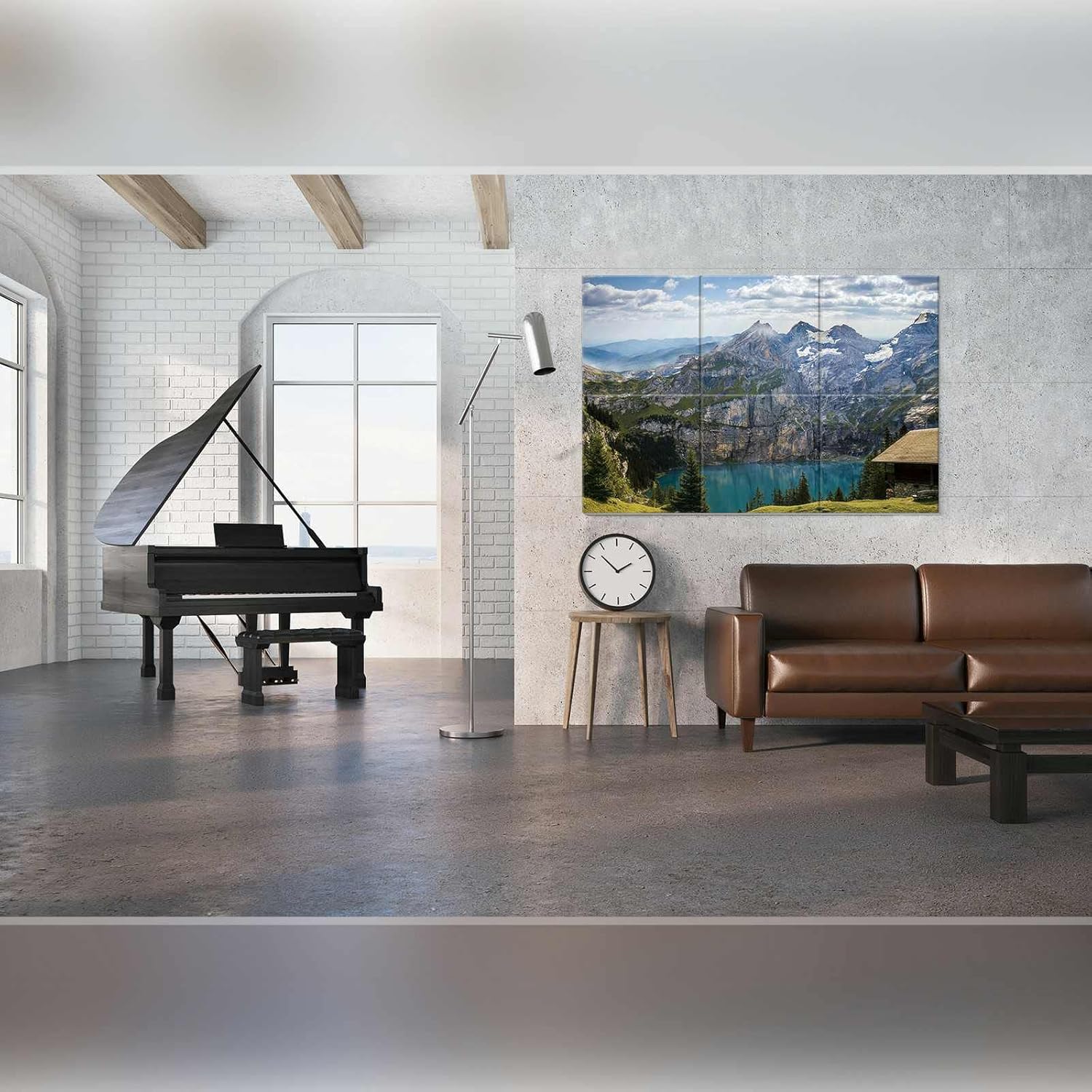Paneles acústicos artísticos, paquete de 6 pinturas autoadhesivas de pared grandes para decoración de pared, paneles absorbentes de sonido para