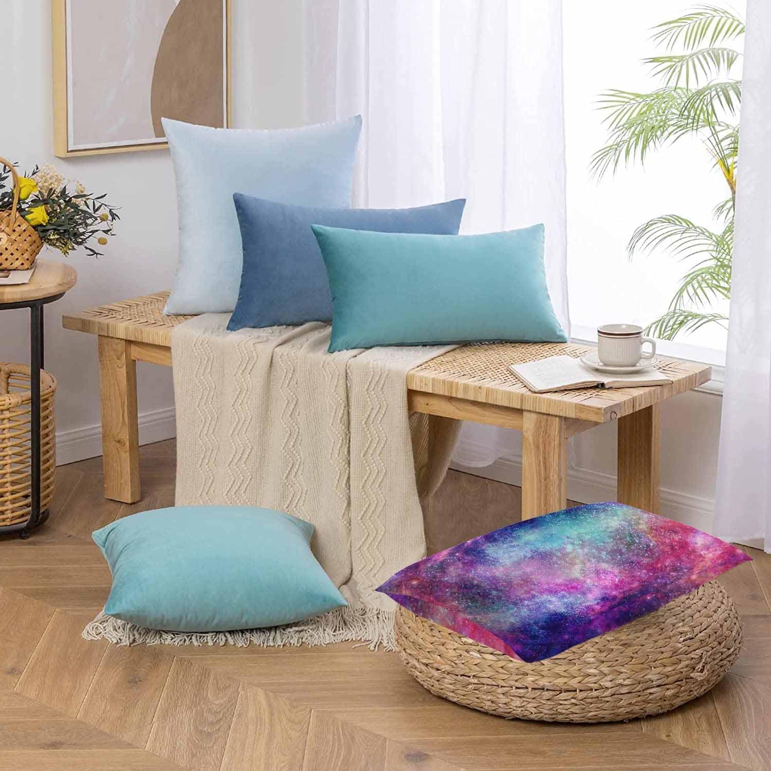 AOYEGO Funda de almohada con diseño de galaxia, nebulosa espacial, universo, racimo, funda de almohada para dormitorio, sala de estar, sofá, tamaño