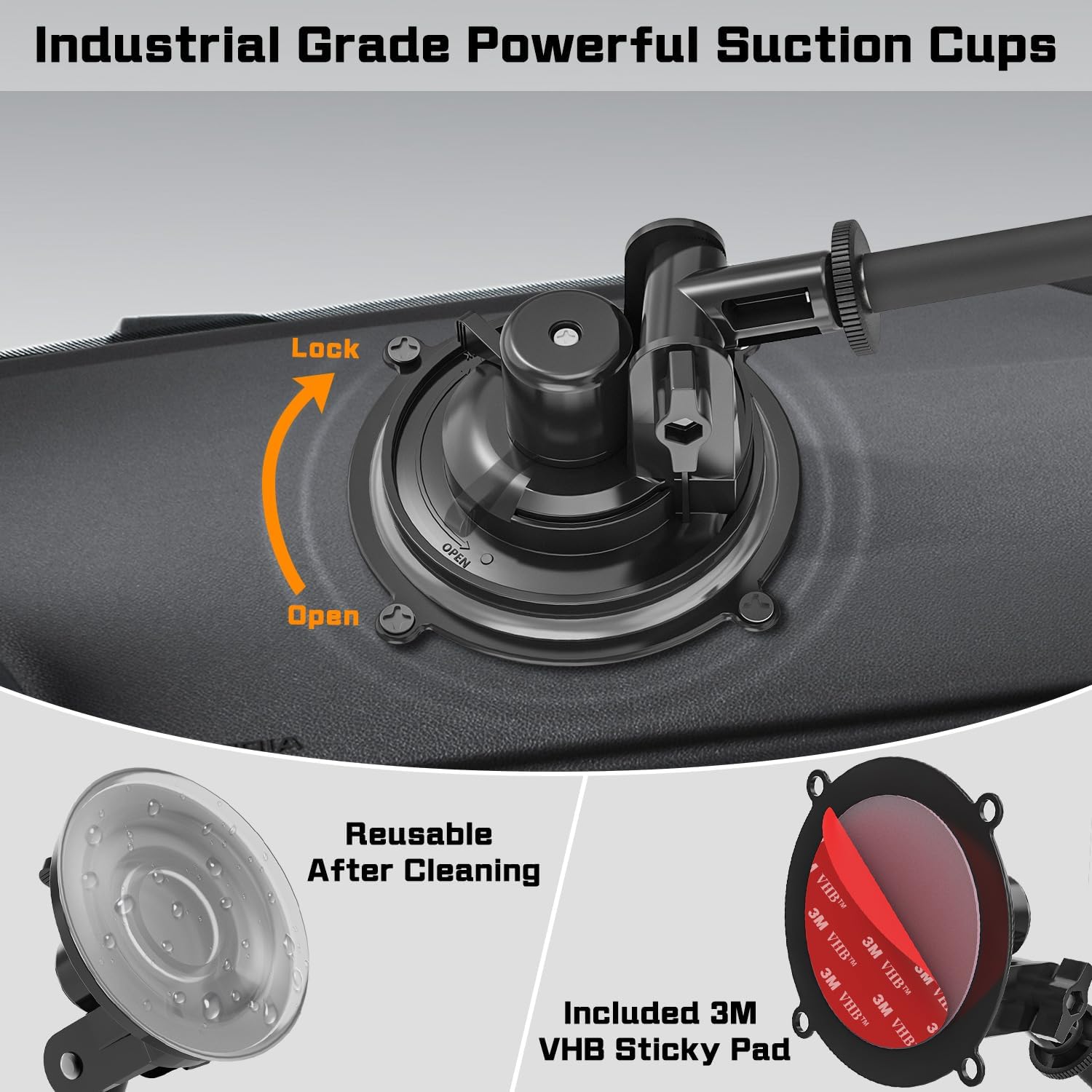 Soporte para tablet para automóvil, rotación de 360 para parabrisas con cuello de cisne flexible de 7.8 pulgadas, soporte para tableta, tablero de