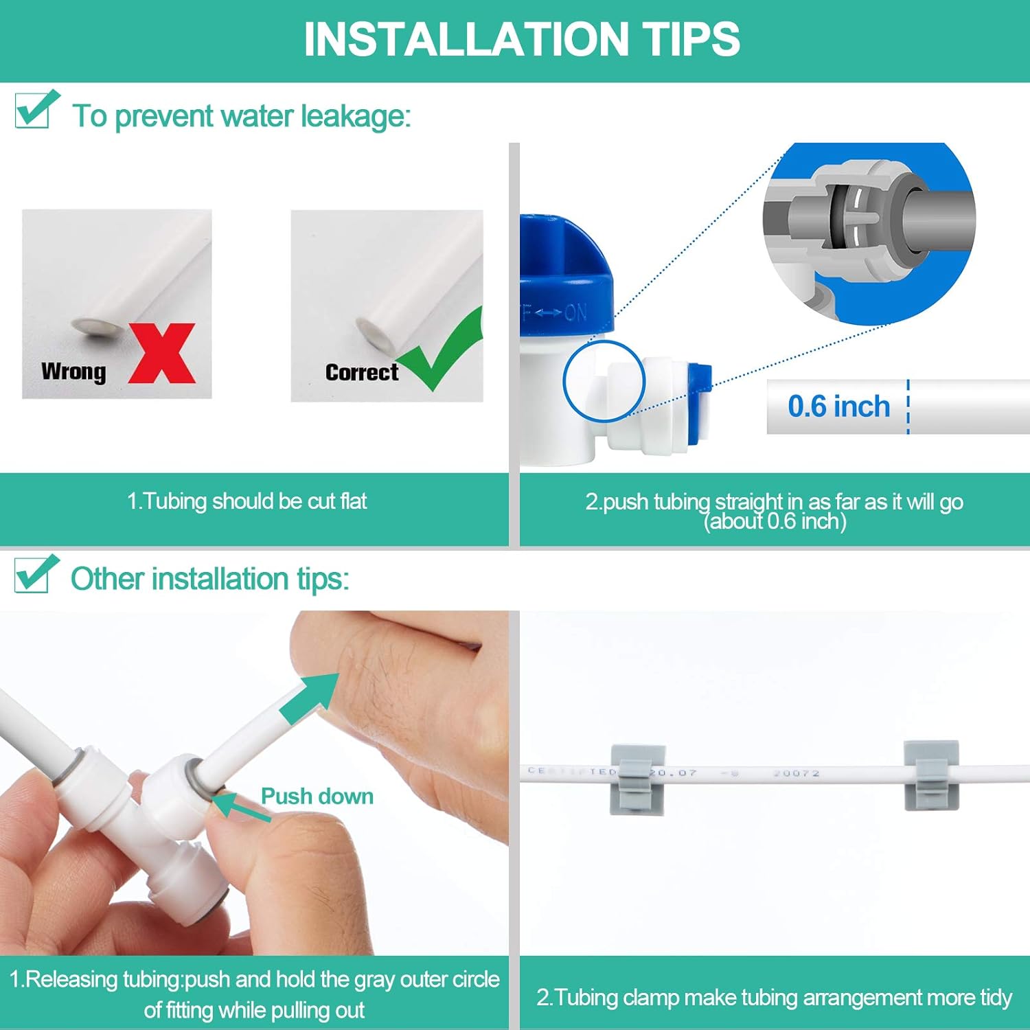 HAOCHEN Kit de línea de agua segura para máquina de hielorefrigerador, conexión de línea de agua para refrigerador y kit de instalación de máquina