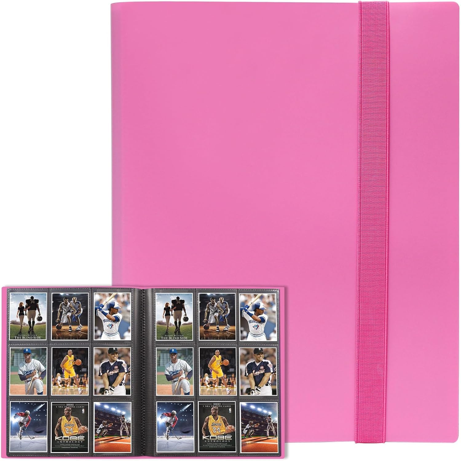 GEAoffice Carpeta de tarjetas con 9 bolsillos, 360 bolsillos para tarjetas estándar, carpeta de colección de tarjetas de carga lateral para MTG,