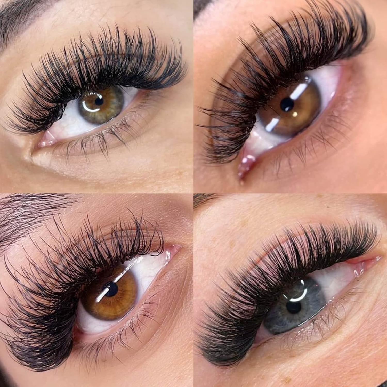 EMEDA Extensiones de pestañas prefabricadas con 180 abanicos, base puntiaguda, base fina, 5D, rizo D, extensiones de pestañas prefabricadas con
