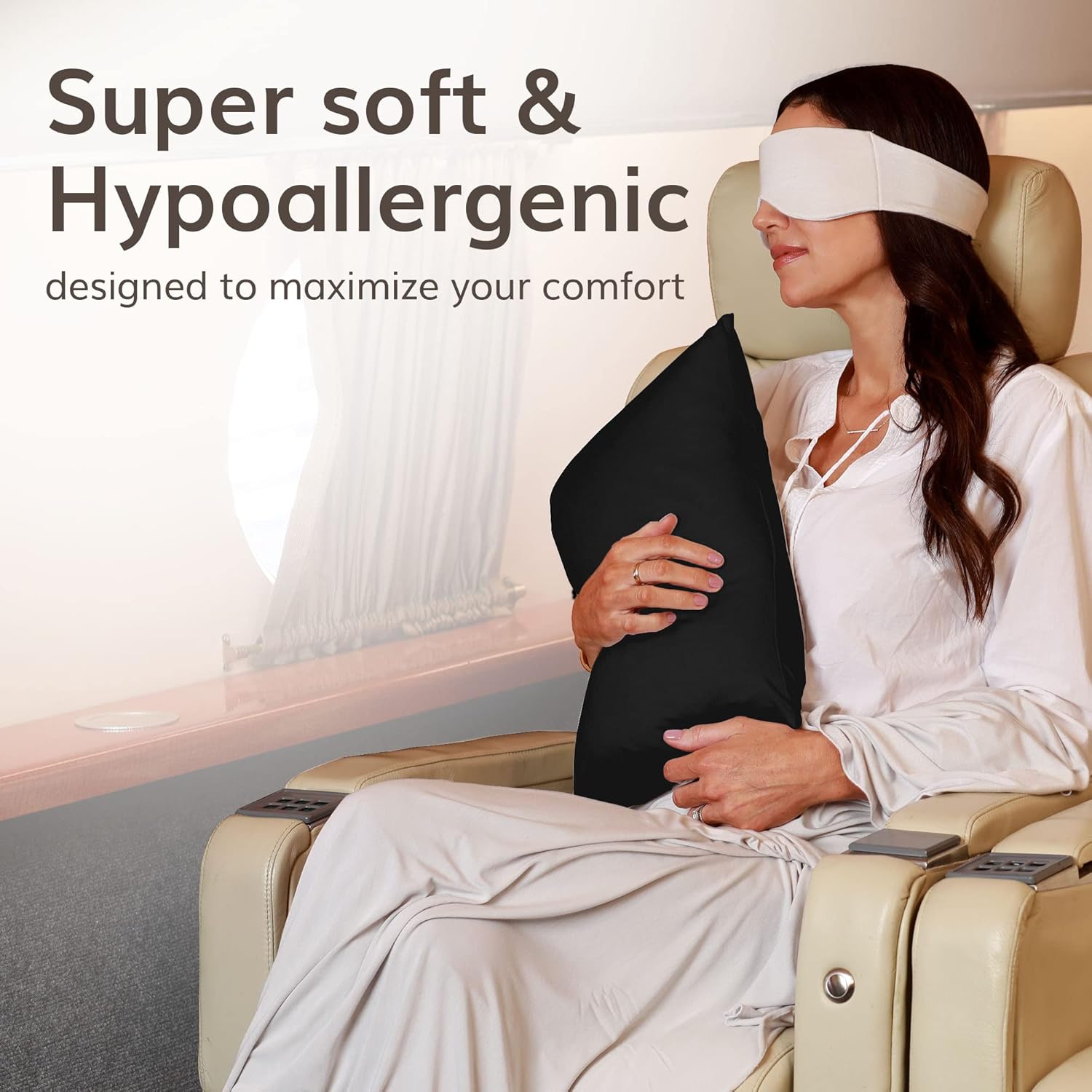 Happyluxe Fundas de almohada pequeñas, fundas de almohada de viaje pequeñas, hipoalergénicas, 17 x 13 pulgadas, lavables a máquina, fabricadas en