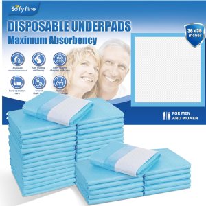 Almohadillas desechables extra grandes de 36 x 36 pulgadas (50 unidades), almohadillas para incontinencia para adultos, mandriles médicos de ultra Almohadillas desechables extra grandes de 36 x 36 pulgadas (50 unidades), almohadillas para incontinencia para adultos, mandriles médicos de ultra