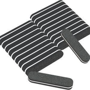 ANRUI Mini limas de uñas, 20 limas de uñas profesionales de grano 100180, tableros de esmeril de doble cara para uñas naturales, pulidor de uñas ANRUI Mini limas de uñas, 20 limas de uñas profesionales de grano 100180, tableros de esmeril de doble cara para uñas naturales, pulidor de uñas