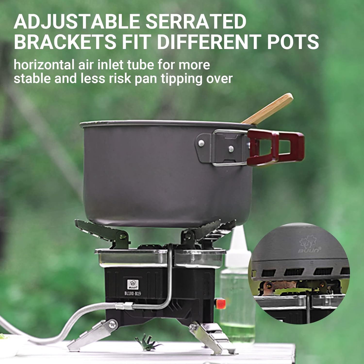 Bulin Estufa de mochilero 3800W5800W6800W18000W Estufa de gas de camping portátil estufa de campamento plegable ligera a prueba de viento estufa de
