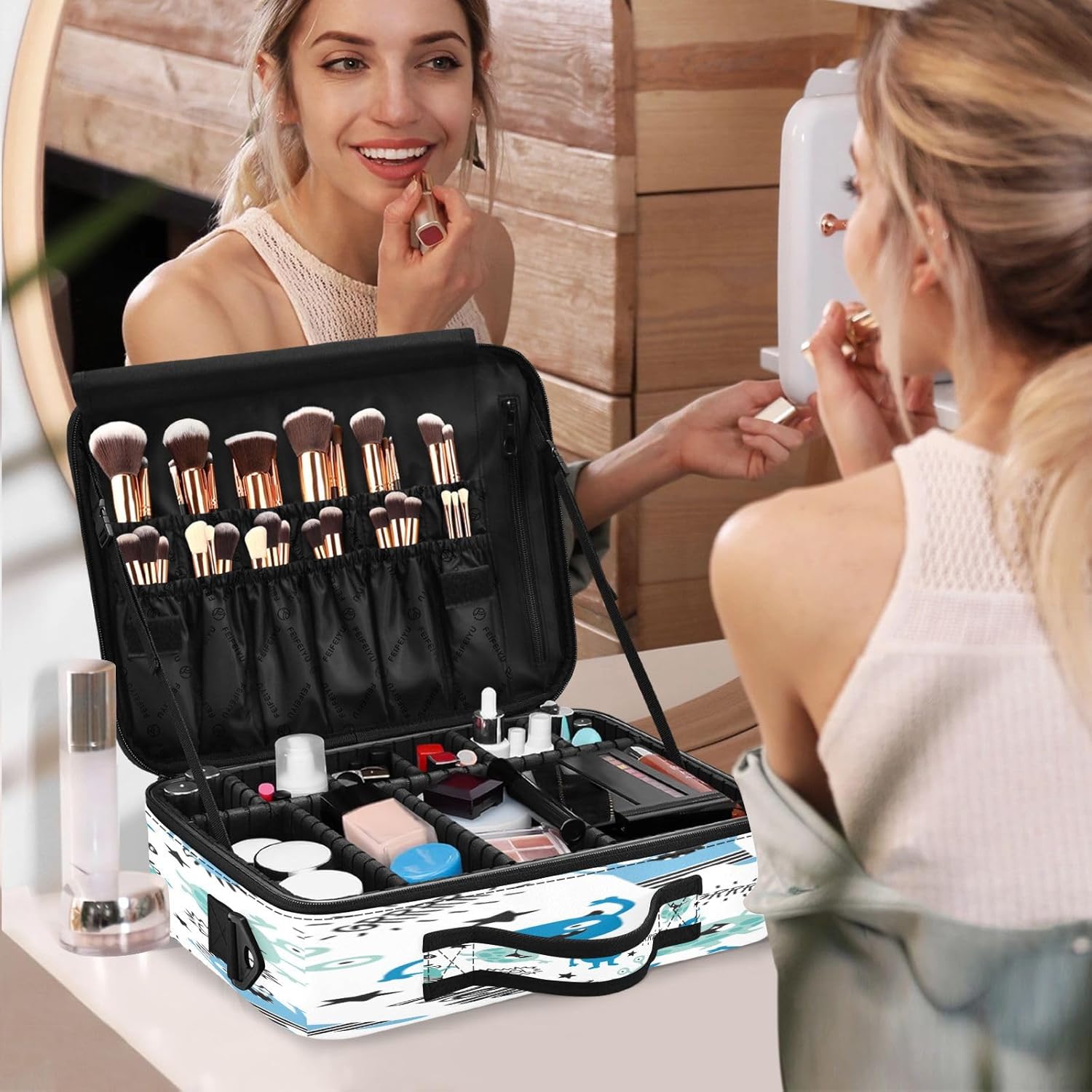 Monster Hello cosmetic bag purse travel bag for women make up bags women makeup bag for purse cosmetiquera de viaje para mujer for women girl teen