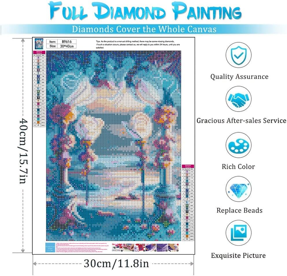 Mowana Kits de arte de diamantes 5D para adultos, kit de pintura de diamante 5D para adultos, para regalo y decoración de pared del hogar (11.8 x