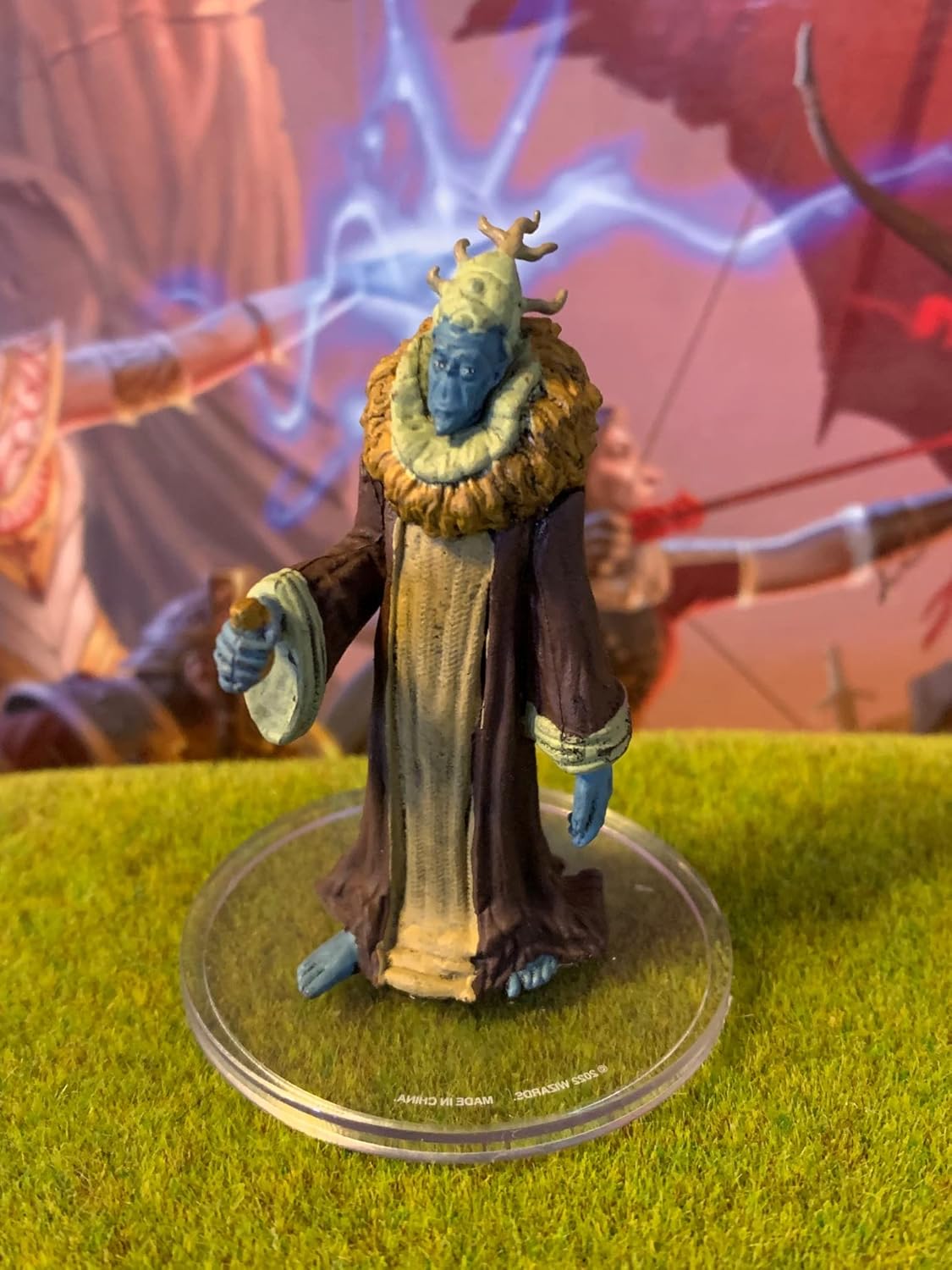 Wiz Kids Mercane #31 – Spelljammer Adventures in Space Set – D&D – Dungeons and Dragons – Base grande de plástico pintado en miniatura de 2 pulgadas