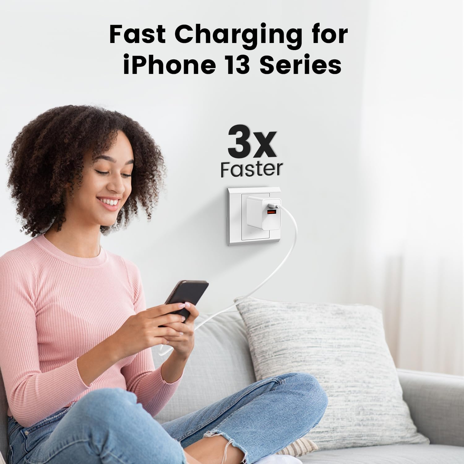 2-Pack USB C Charger Block,Cysfakun 20W PD Fast Charger, Dual Port Plug Type C Charger Compatible for New Apple Watch Series 8 7 6, iPhone