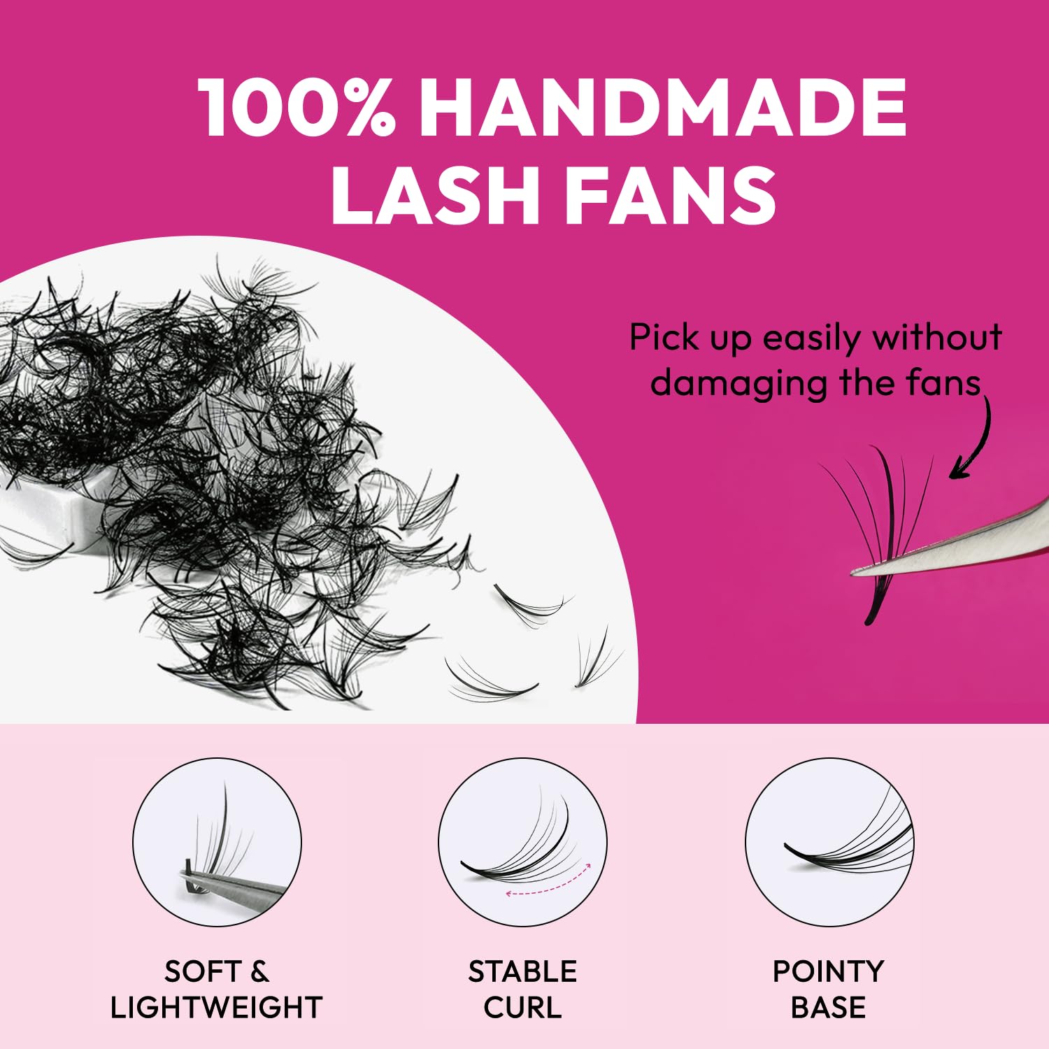 Eyesy Lash 500 extensiones de pestañas Wispy  5D 0.07 Tamaño 0.551 in Curl CC  Pestañas Kim K de volumen americano, extensiones de pestañas