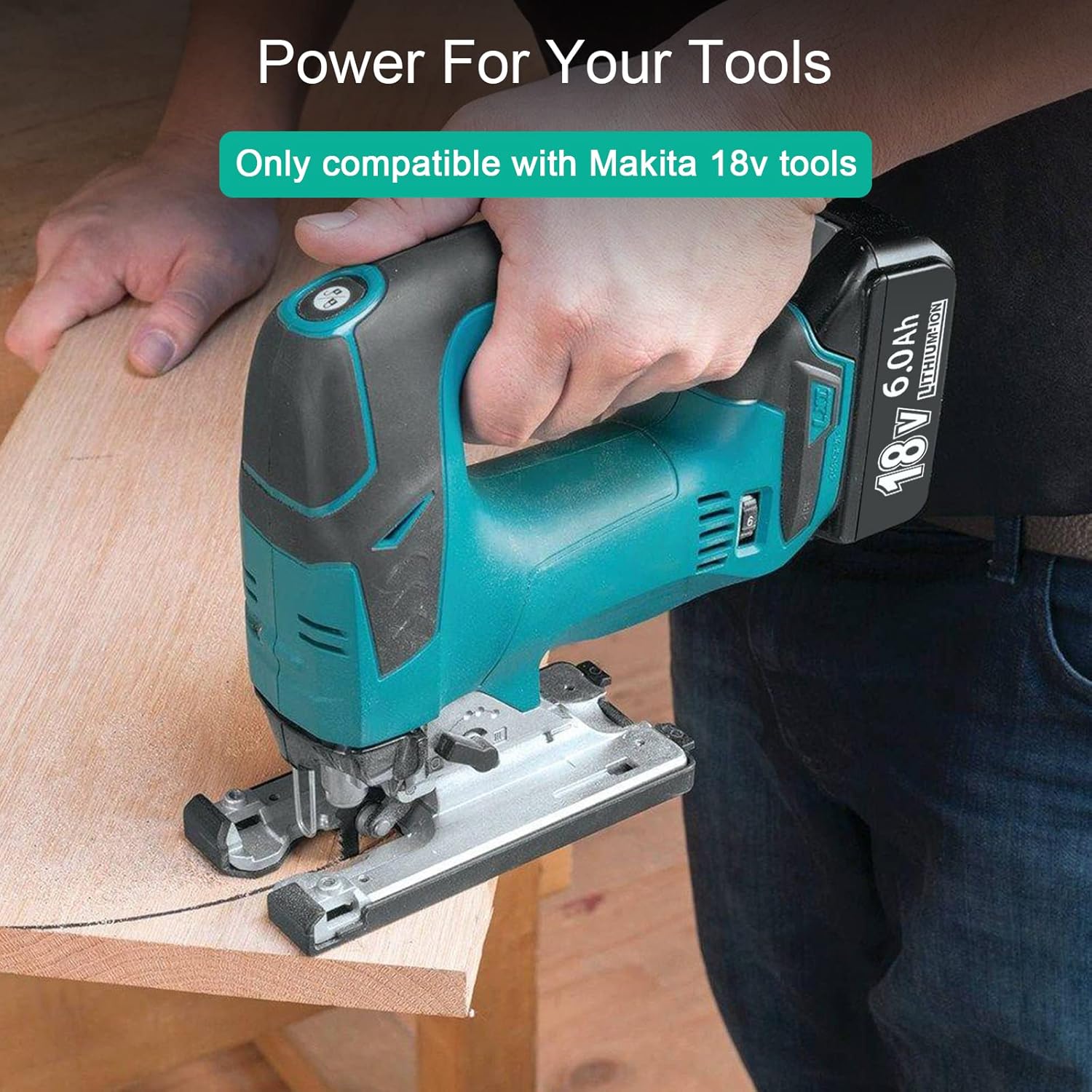 Paquete de 4 baterías de repuesto de 18 voltios para Makita 18V BL1860B, LXT iones de litio de 6.0 Ah de ultra alta capcaity compatible con batería