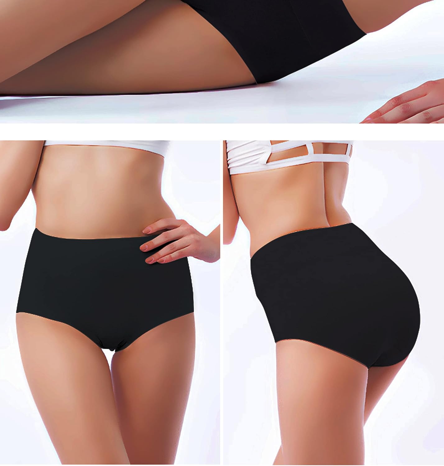 Ropa interior lavable para incontinencia de absorción para mujer, color negro, Negro –