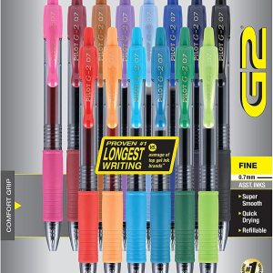 Pilot – Bolígrafos con tinta en gel G2 de alta calidad, punta fina, colores surtidos, 14 unidades (16699) Pilot – Bolígrafos con tinta en gel G2 de alta calidad, punta fina, colores surtidos, 14 unidades (16699)