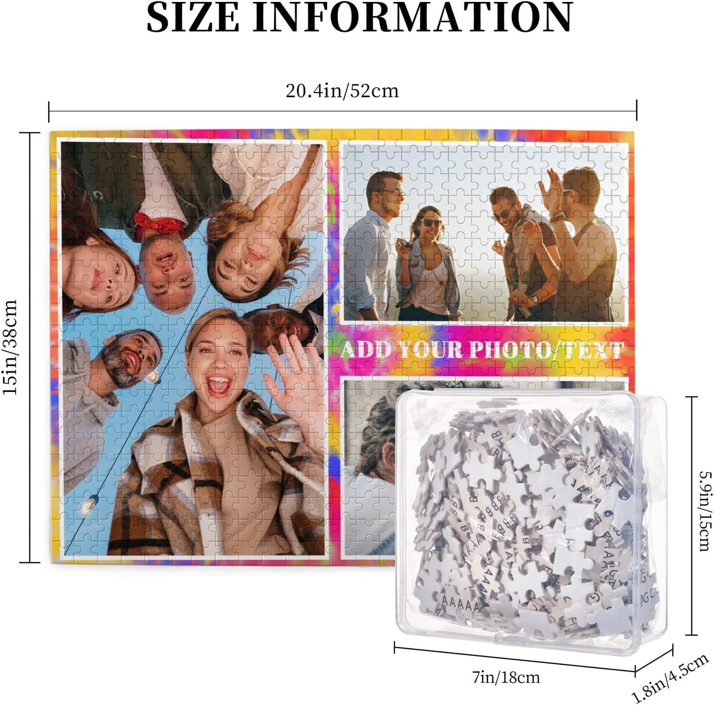 Rompecabezas personalizados a partir de fotos, rompecabezas personalizados de fotos 1000500 piezas, regalo para amantes de la familia, cumpleaños,