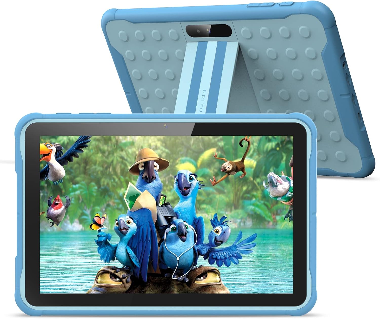 PRITOM Android 10 Go, tablet infantil de 10 pulgadas, control parental, 6000 mAh, tableta de teléfono 3G, procesador de cuatro núcleos, 2 GB de RAM,