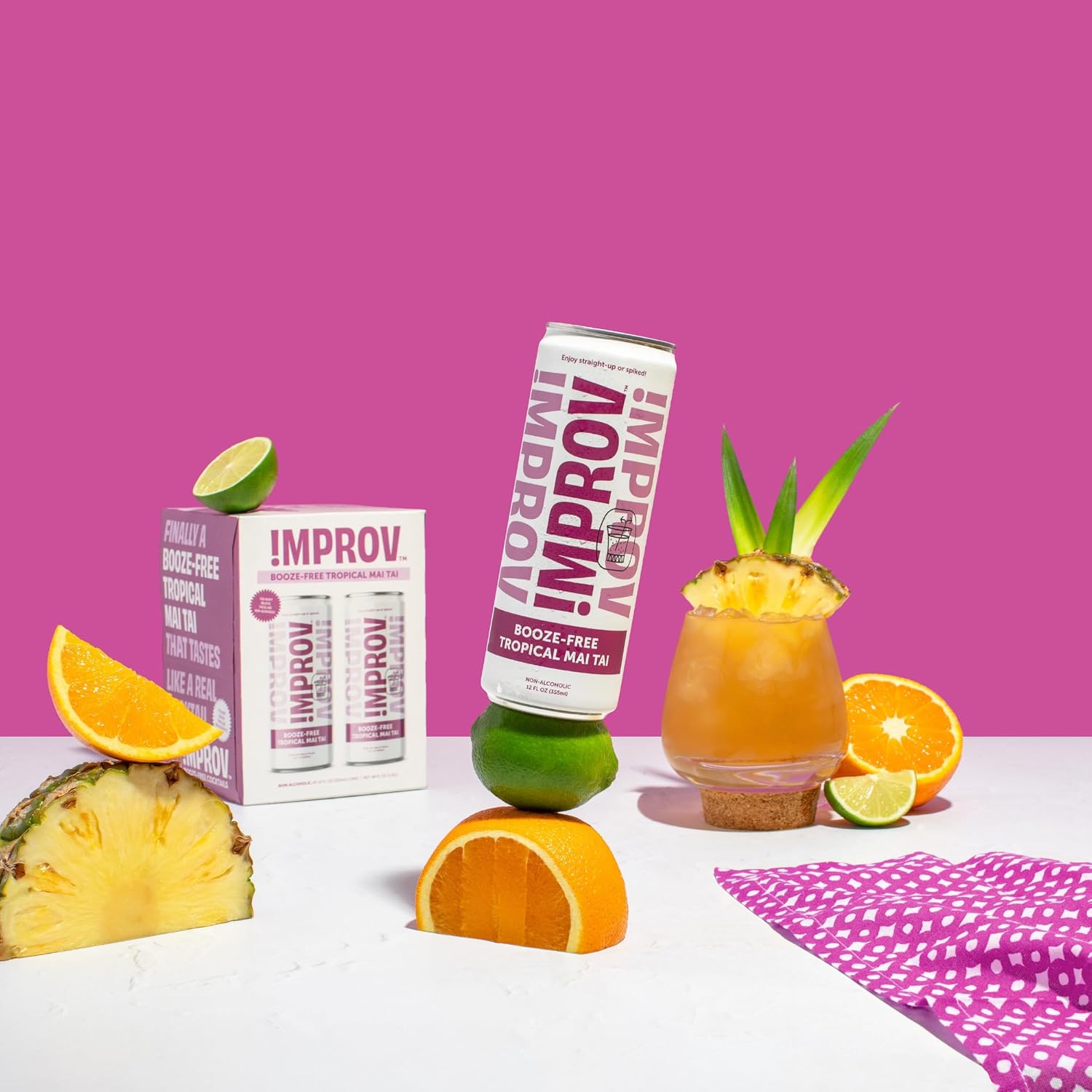 IMPROV Cócteles sin alcohol, bebida sin alcohol de 12 onzas, mezclador de bebidas sin alcohol, vegano, sin gluten, cero prueba (paquete de 4)