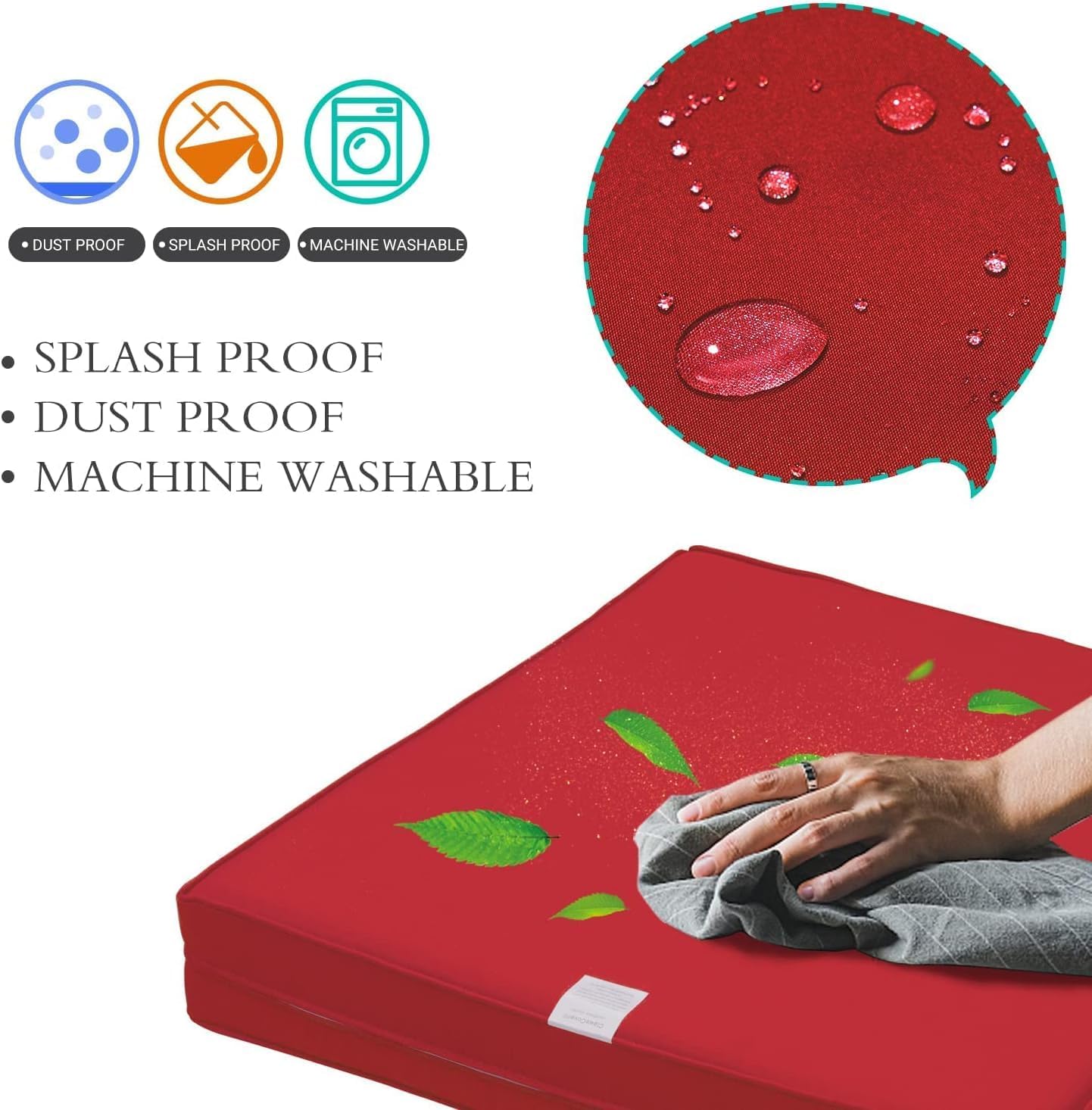 ClawsCover Juego de 2 fundas de repuesto para asiento y respaldo de exteriores para muebles de patio, sofá seccional, duradero, sin decoloración,