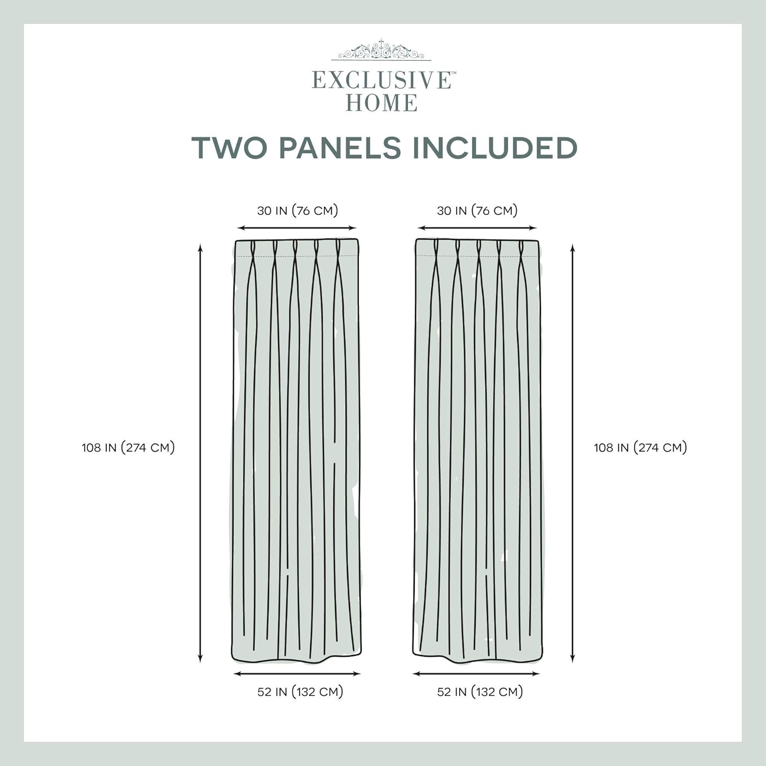 Cortinas Exclusive Home Curtains, par para panel, de satén