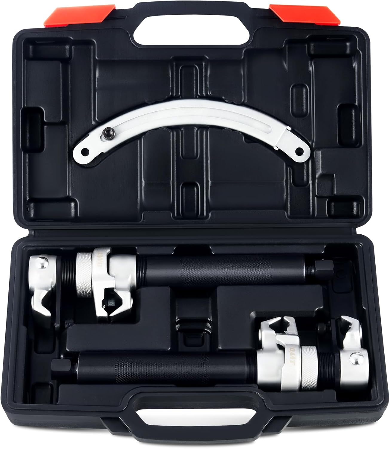 Orion Motor Tech Herramienta de compresor de resorte, juego de 2 herramientas de compresor de resorte helicoidal con soporte extensible, herramienta