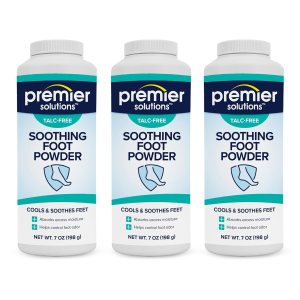 Premier Solutions Polvo calmante para pies sin talco, control de olores y alivio de picazón, 7 onzas (paquete de 3) Premier Solutions Polvo calmante para pies sin talco, control de olores y alivio de picazón, 7 onzas (paquete de 3)