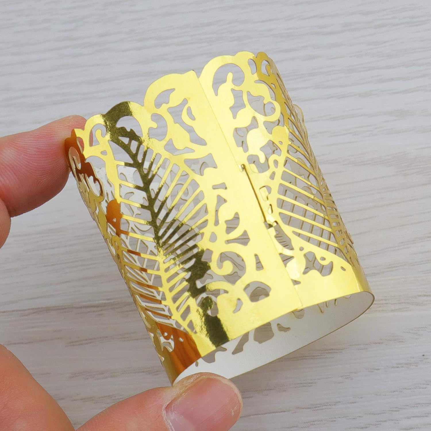 50 piezas láser hueco pantalla LED velas electrónicas luces alrededor de papel encaje para centros de mesa votivos boda fiesta de cumpleaños baby