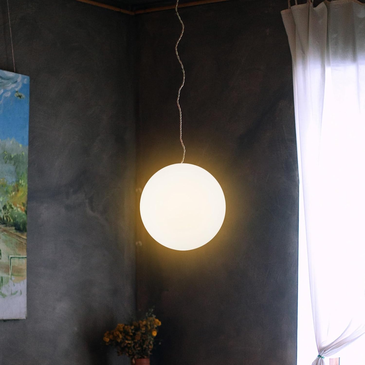 Baluue Lámpara acrílica blanca de 6 pulgadas, pantalla redonda para poste suave, repuesto para accesorios de pared de techo, postes de lámpara o