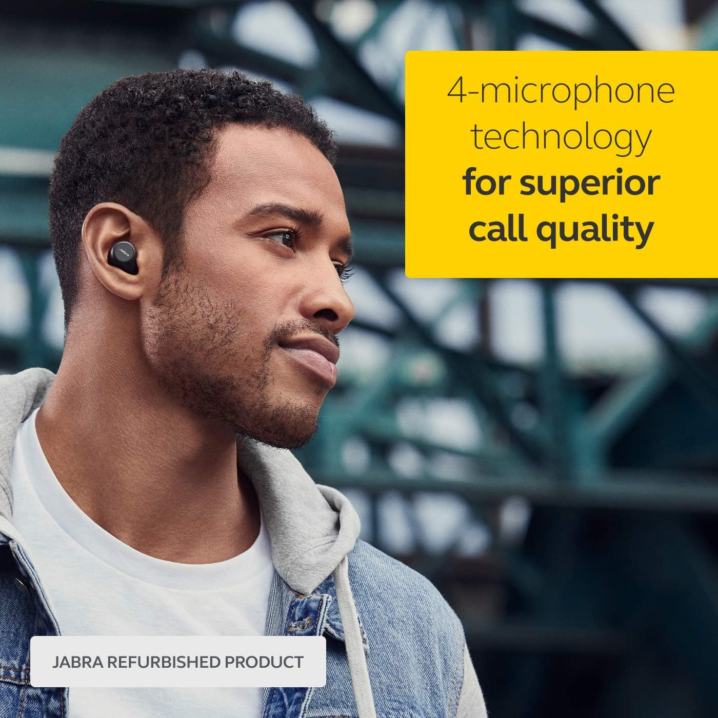 Jabra Elite 75t Auriculares inalámbricos con asistente de voz negro habilitado con estuche de carga (renovado)