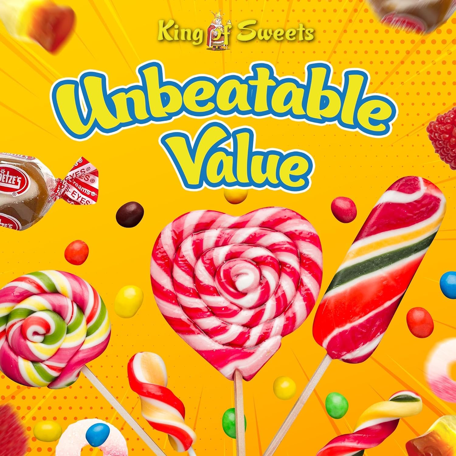 Columbia – Surtido de frutas Starlight  5 libras  Dulces envueltos individualmente  Bolsa de King Of Sweets a granel  Paquete resellable  Mezcla de
