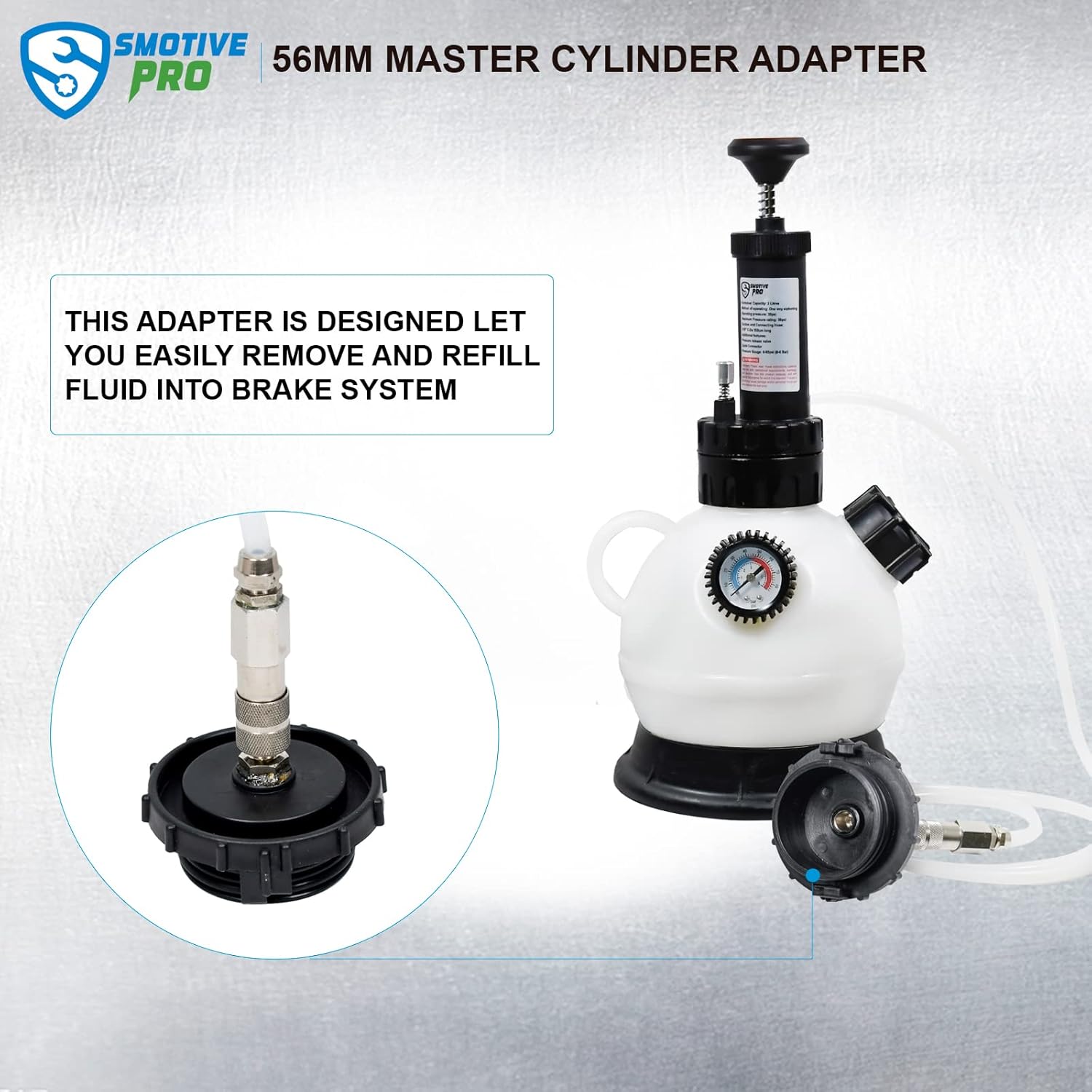 Adaptador de purga de cilindro maestro de 2.205 in compatible con Honda Accord
