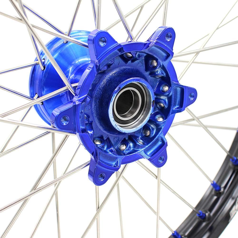 KKE Llantas 21-19 MX Cast Ruedas para Yamaha Cast YZ125YZ250 99-24 YZ250FYZ450F 03-24 MX Ruedas Bujes pintados