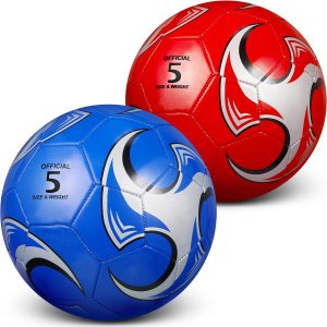 HyDren Paquete de 2 pelotas de fútbol de tamaño 5, tamaño 4, tamaño 3, pelota de fútbol para niños pequeños y jóvenes con inflador, pelota de fútbol HyDren Paquete de 2 pelotas de fútbol de tamaño 5, tamaño 4, tamaño 3, pelota de fútbol para niños pequeños y jóvenes con inflador, pelota de fútbol