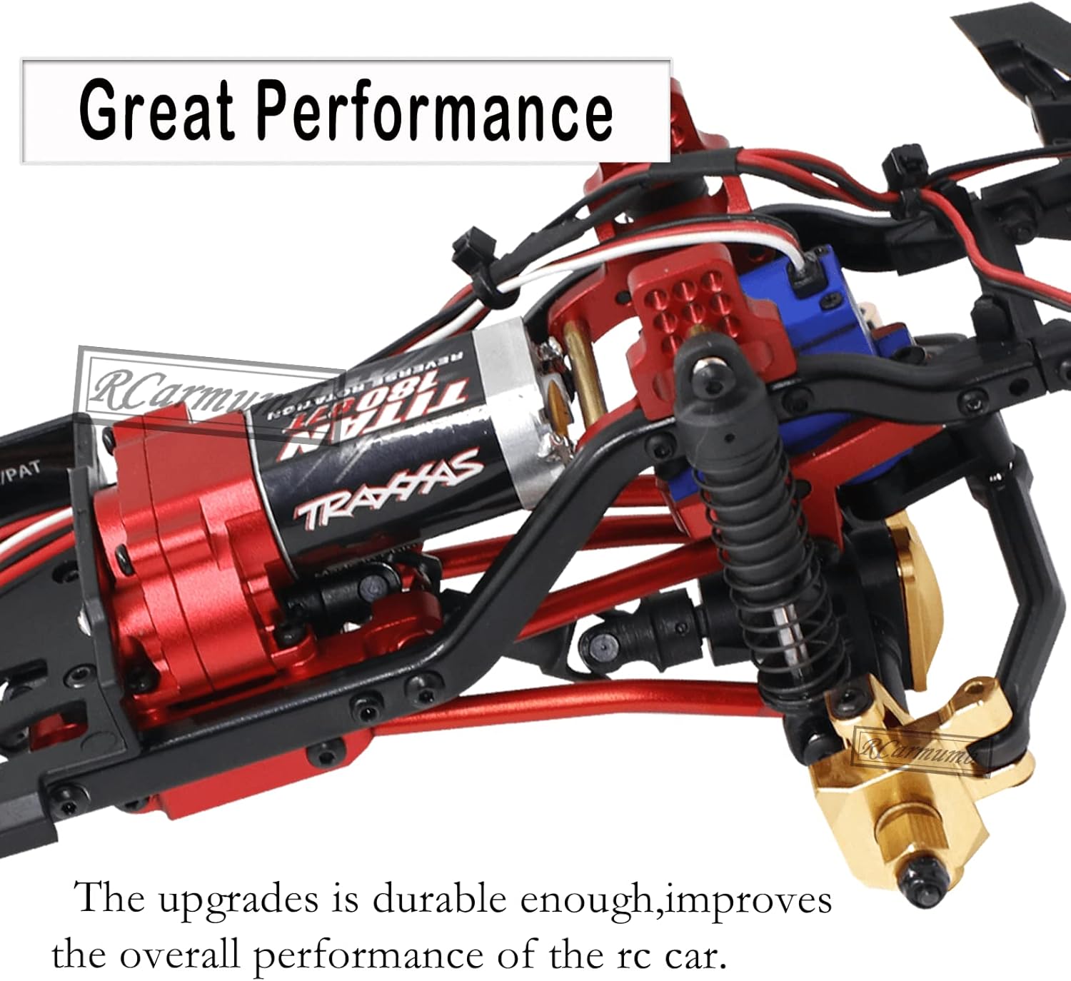 Rcarmumb RC Upgrades – Piezas para 118 TRX4M, bloques de dirección de latón para nudillos y ruedas, cubos C para 118 TRX4M RC Crawler, latón