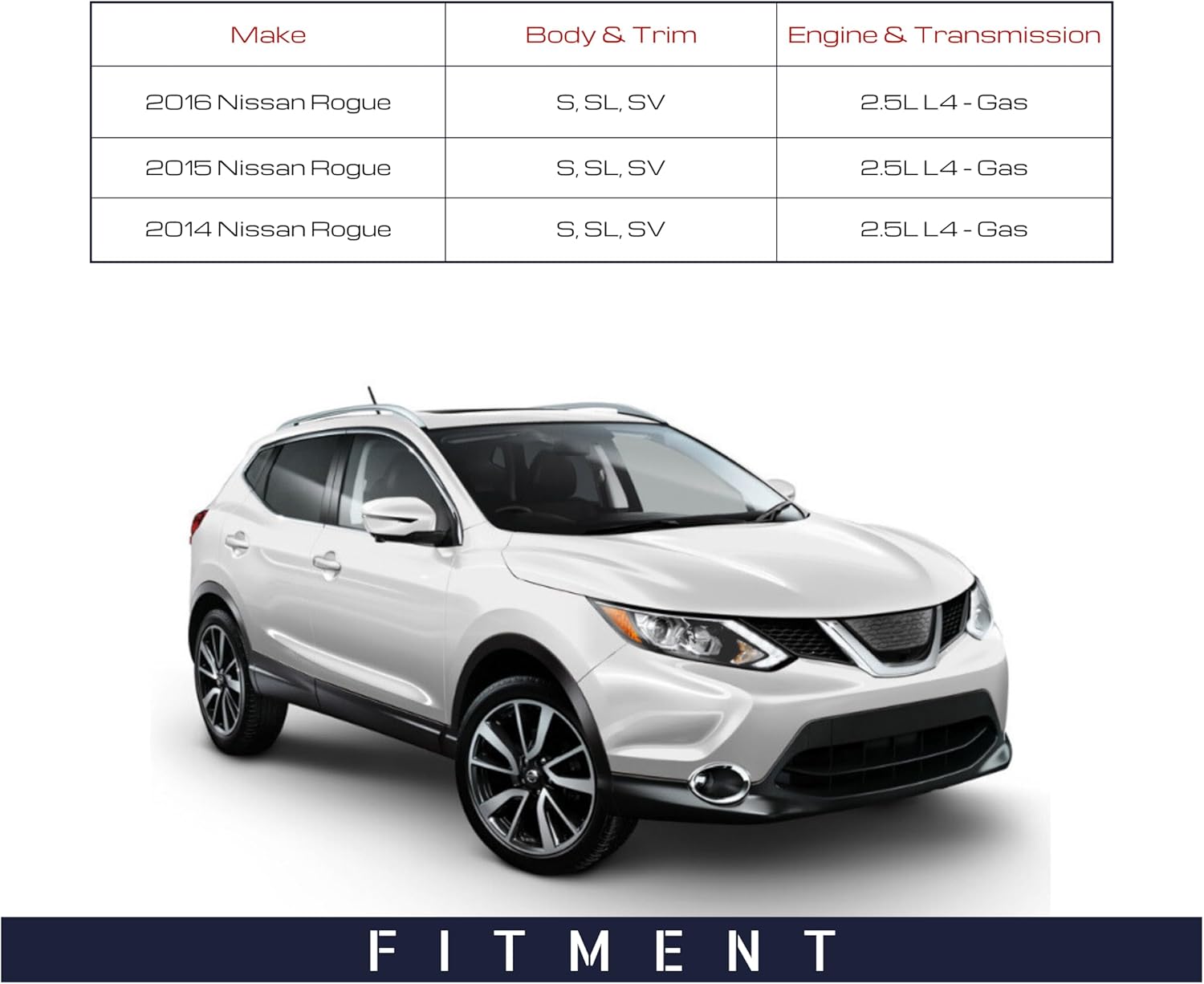 Spieg NI1321271 Reemplazo del espejo lateral del pasajero para Nissan Rogue 2014-2016 Luz de señal de giro de vidrio calefactable ajustable con